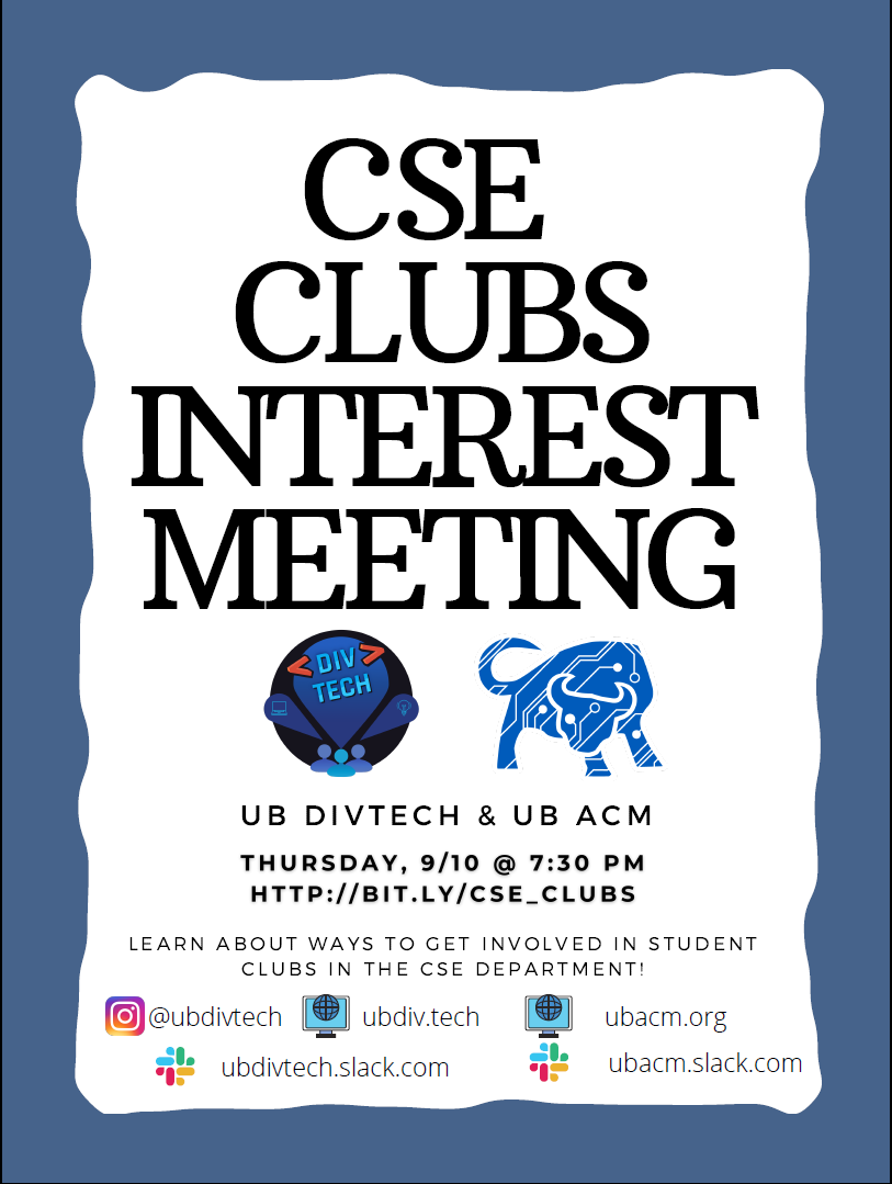 CSE Clubs Interest meeting